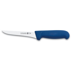 Cuchillo Filetear Estrecho Mango Antibacteriano Azul